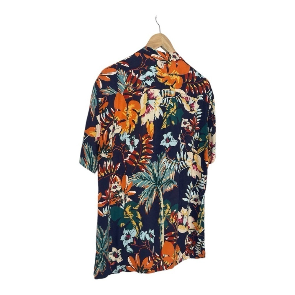 Zara Men’s Hawaiian Short Sleeve Shirt Relaxed Fit M - Picture 3 of 6